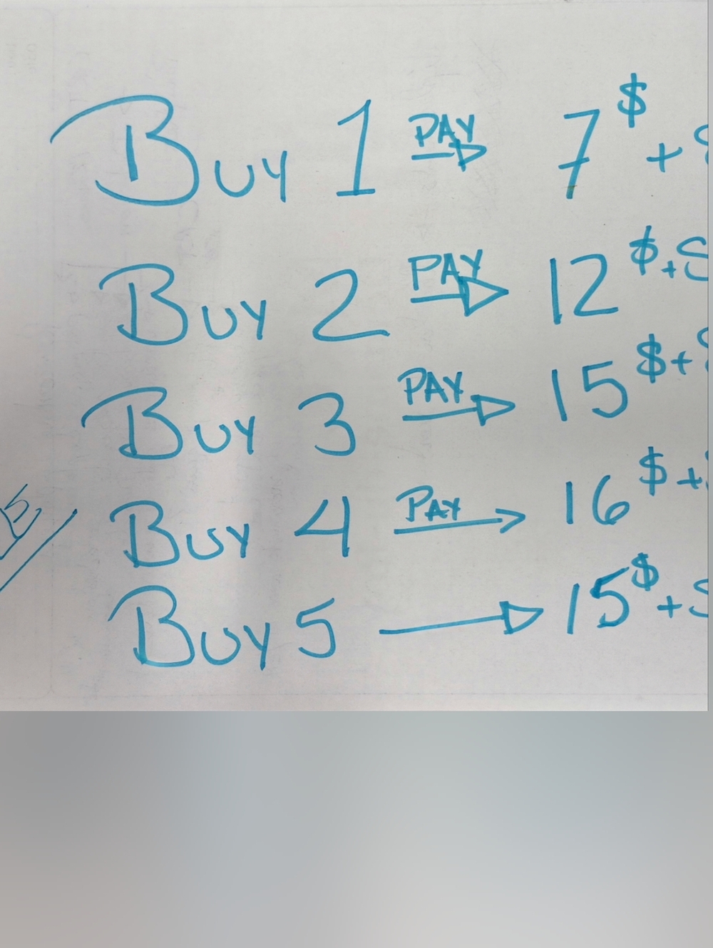Blue Marker Handwritten Sale Sign